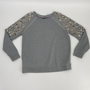 Nanette Lepore embroidered sleeve Sweatshirt